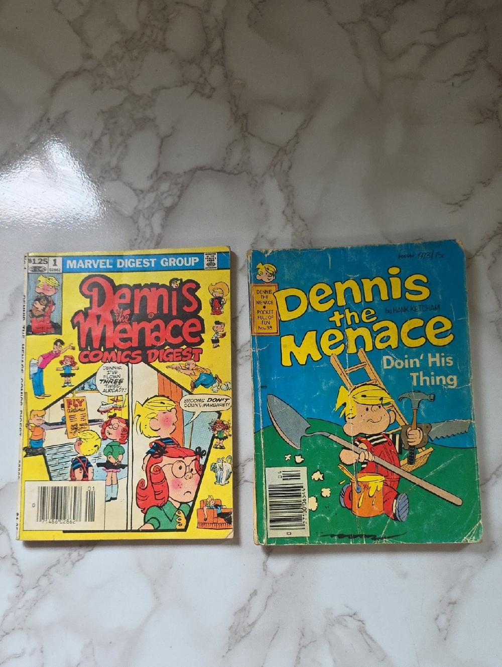 Two Vintage Dennis The Menace Digest Comic Books.